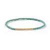 Bohemian Stacked Tila Bracelet Men's and Women's Retro Blue-Green Beaded Gold Chain Bracelet