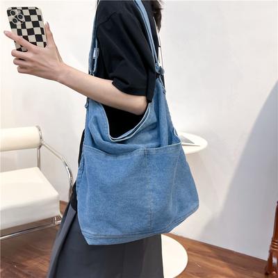 Dámské školní tašky Messenger Tašky přes rameno Dámská kabelka Velkokapacitní Pratelné Neformální Denim Plátno Dámské Tašky Taška na popruh Cowboy