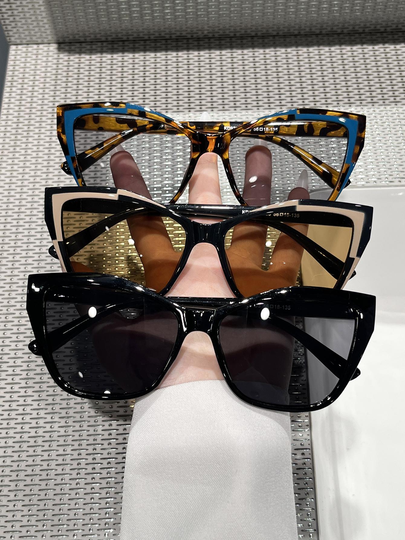 

3pcs Retro Eyebrow Frame Fashion Glasses Unisex Suitable for Daily Wear Driving Street Photography