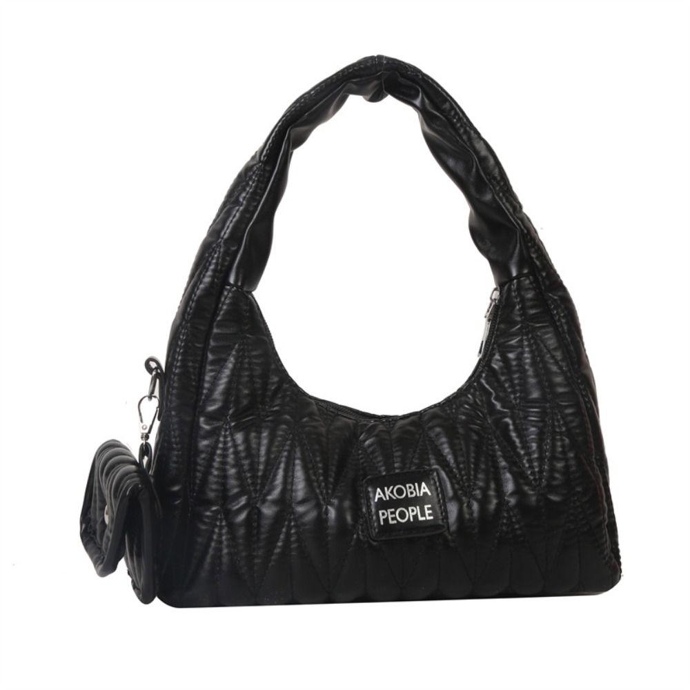 

Сумки-тоут з ПУ шкіри Велика місткість Одноплечова сумка Мінімалістична сумка під пахву Жіноча чорний