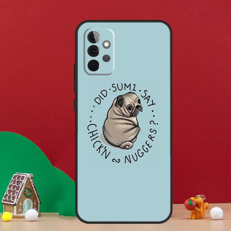 Funny Cartoon Pug Case For Samsung Galaxy A54 A06 A16 A26 A36 A56 A53 A32 A52 A33 A13 A55 A35 A15 A14 A34 A17