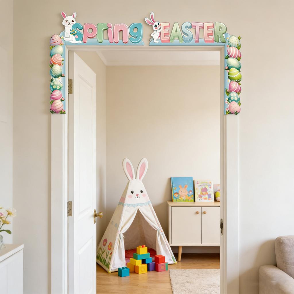 Easter Cute Door Corner Decoration, Bid Farewell To Door Frames, And Easily Create A Festive And Ceremonial Feeling