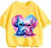 Hot Popular Stitches Graphic T Shirt Lightweight Leisure Daily School Wear Casual Street Kids Boys Girls Clothing