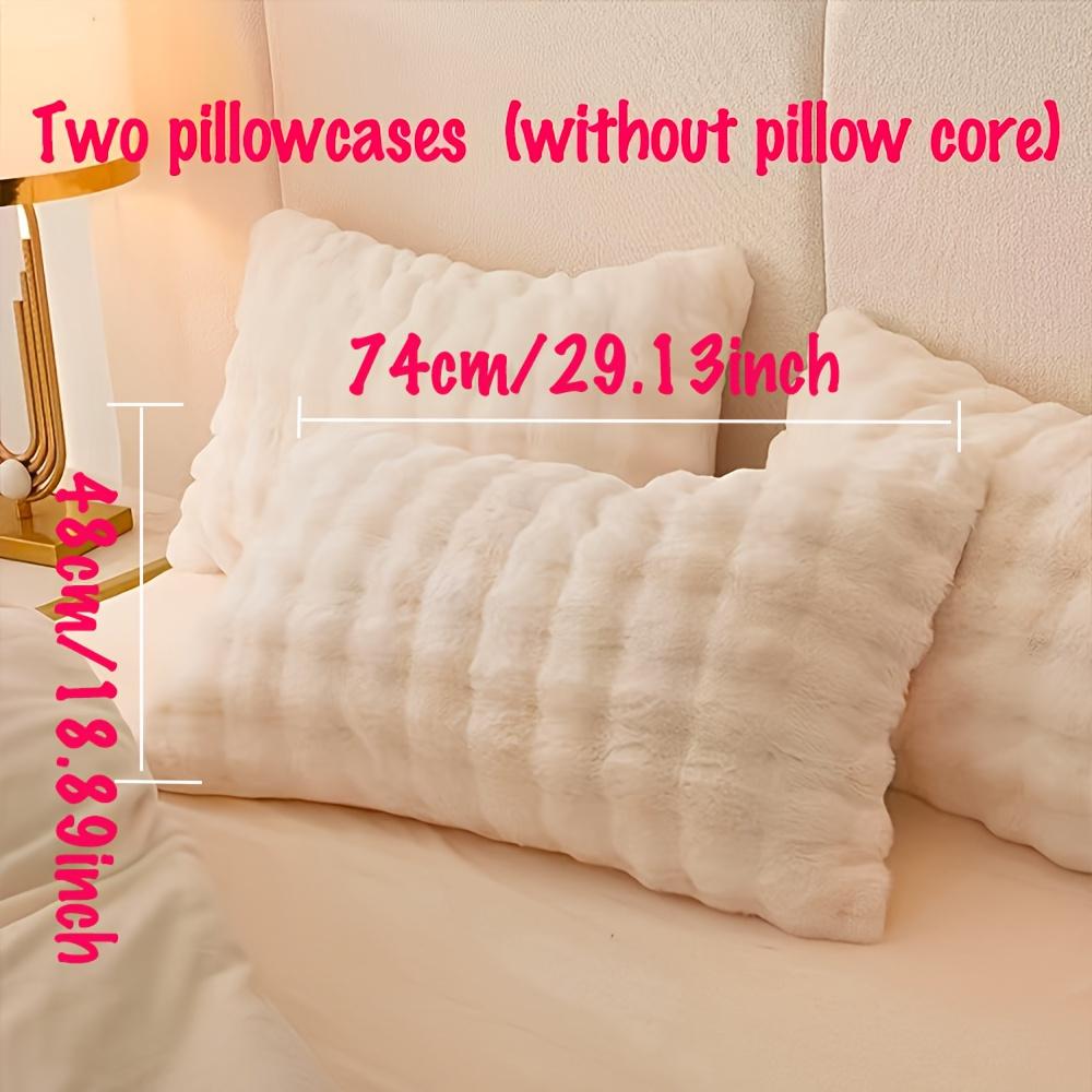Without Pillow Core - Soft And Warm Winter Faux Fur Pillow Covers Perfect For Bedroom, Sofa, And Home Decoration