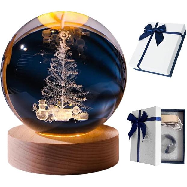 Happyhaves Calming Stellar Spheres - The Galaxy, Saturn and The Moon 3D Sphere Light and Lamp