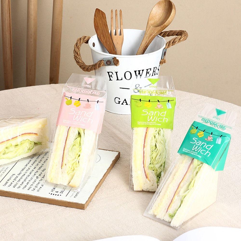 

Transparent Sandwich Packaging Paper Thick Super Bags Durable Baking Food Wrap Food Orange A
