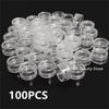 50/100/200pcs 2.5ml Clear Cosmetic Bottles Containers Pot Sample Clear Cream Jar For Nail Arts Small Clear Can Tin For Balm