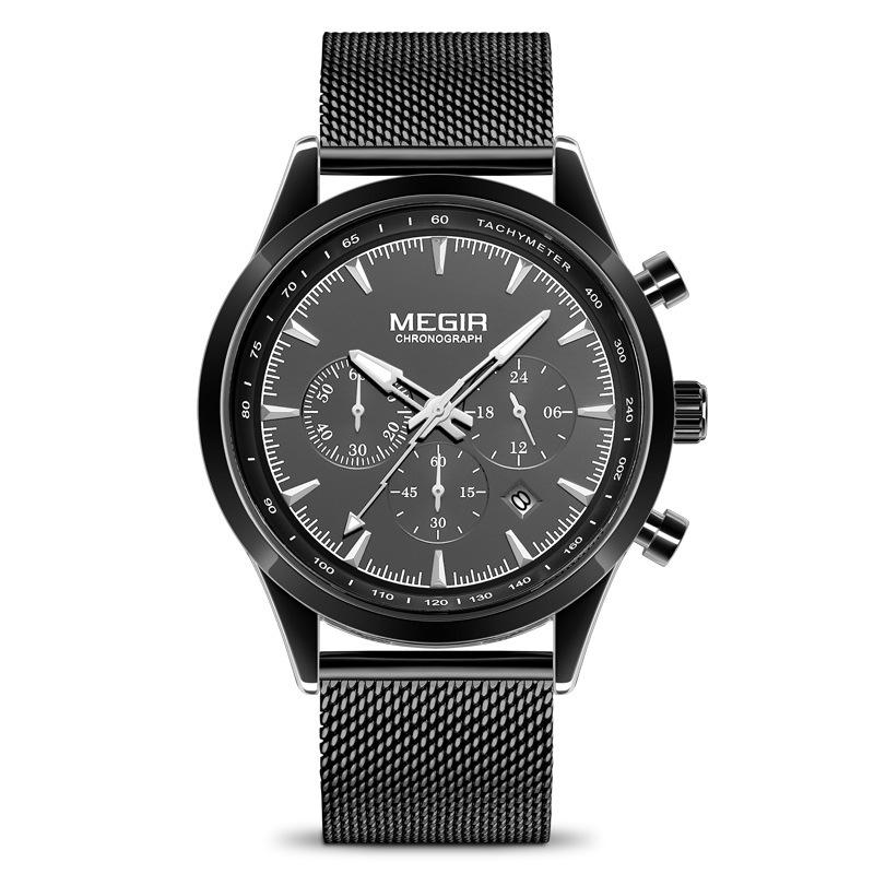 Men'S Watch, Versatile Fashion Multifunctional Timing Sports Men'S Quartz Watch 2153