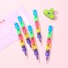 Colorful Bear Shaped 5-Section Doodle Crayons - Creative Student Drawing Set