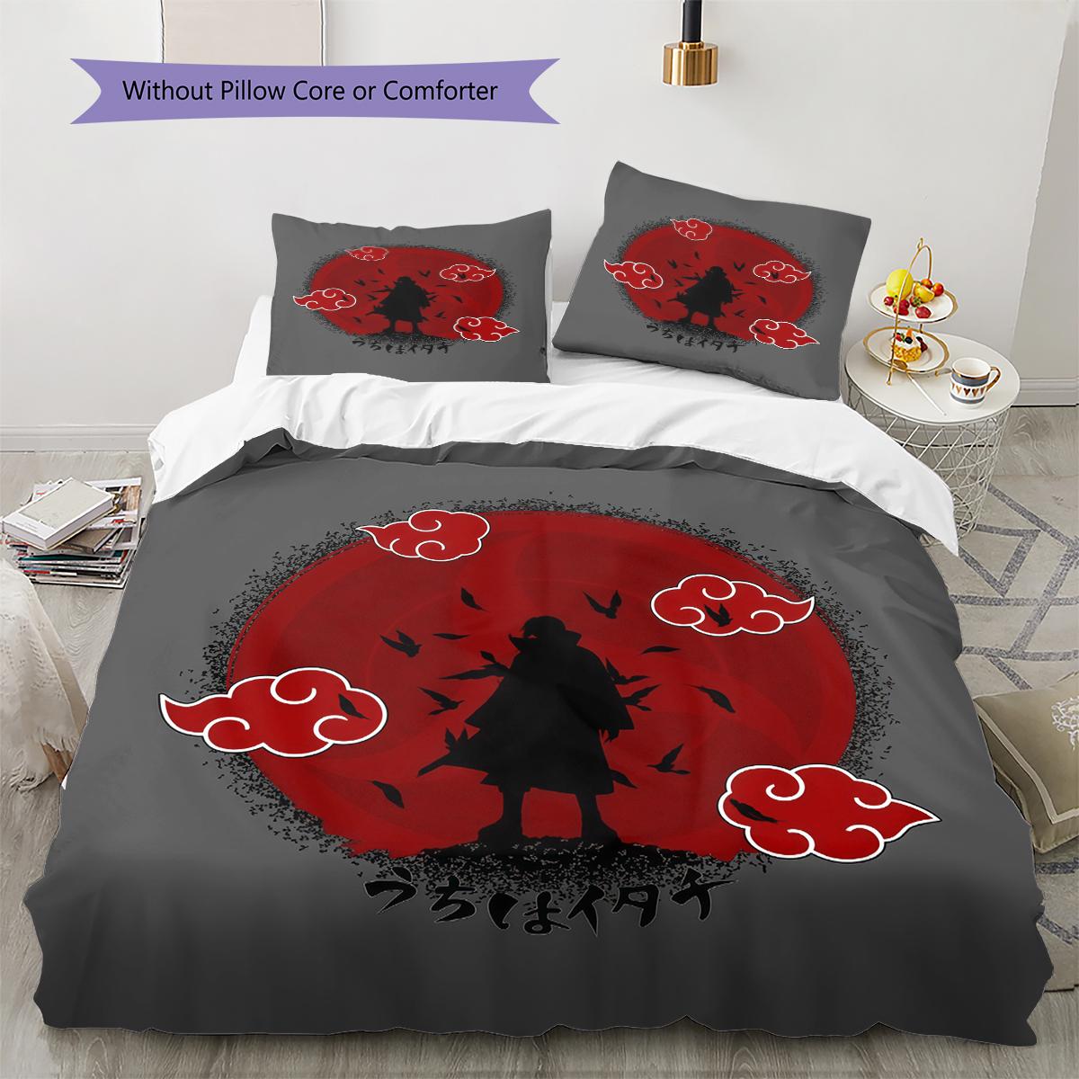 Naruto Logo Comfortable Duvet Cover Soft, Kids Bedding Gift Set,Various Sizes-HE80 135x200cm