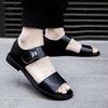 Men's Cowhide Leather Roman Sandals - New Casual Outdoor Summer Shoes with Soft Non-Slip Soles