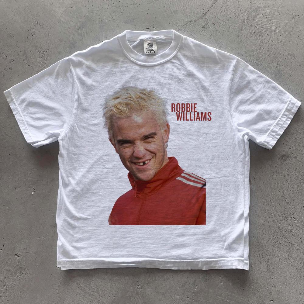 VIntage Style Robbie Williams Adults Shirt Unisex S-5XL SG891 Unisex T-Shirt L