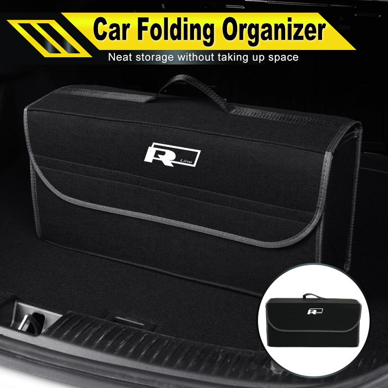 PIG1 Car Trunk Felt Storage Box Folding Organizer Auto Interior Accessories For Volkswagen VW Scirocco Golf Passat Polo Tiguan