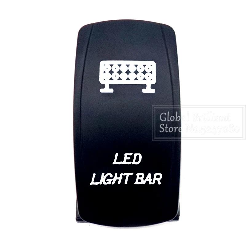 For Car Truck Marine 12V/20A 24V/10A Boat Rocker Switch Toggle 5Pin SPST / 7Pin DPDT ON-Off Switch with LED Light