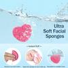 10/20/50PCS Compressed Heart-Shaped Facial Sponges Natural Wood Pulp Face Wash Puff Foaming Face Cosmetic Face for Home OrTravel