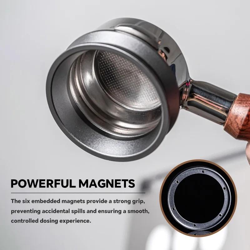 Intelligent Coffee Dosing Ring With Magnetic For 58.5mm Brewing Bowl Coffee Powder Portafilter Espresso Barista Accessories