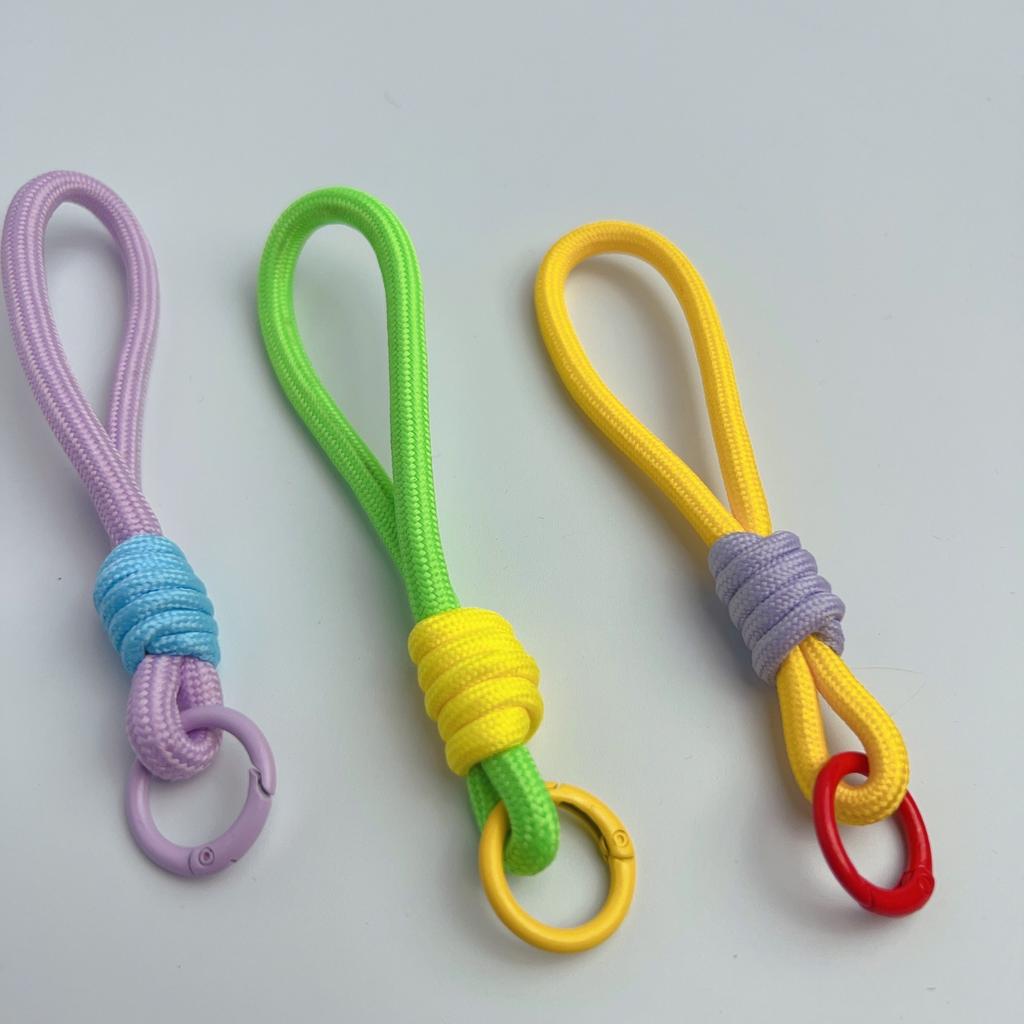 Paracord Keychain Wristlet Bag Charm Braided Strap Key Ring Rope Keychain Lanyard for Car Keys Phone