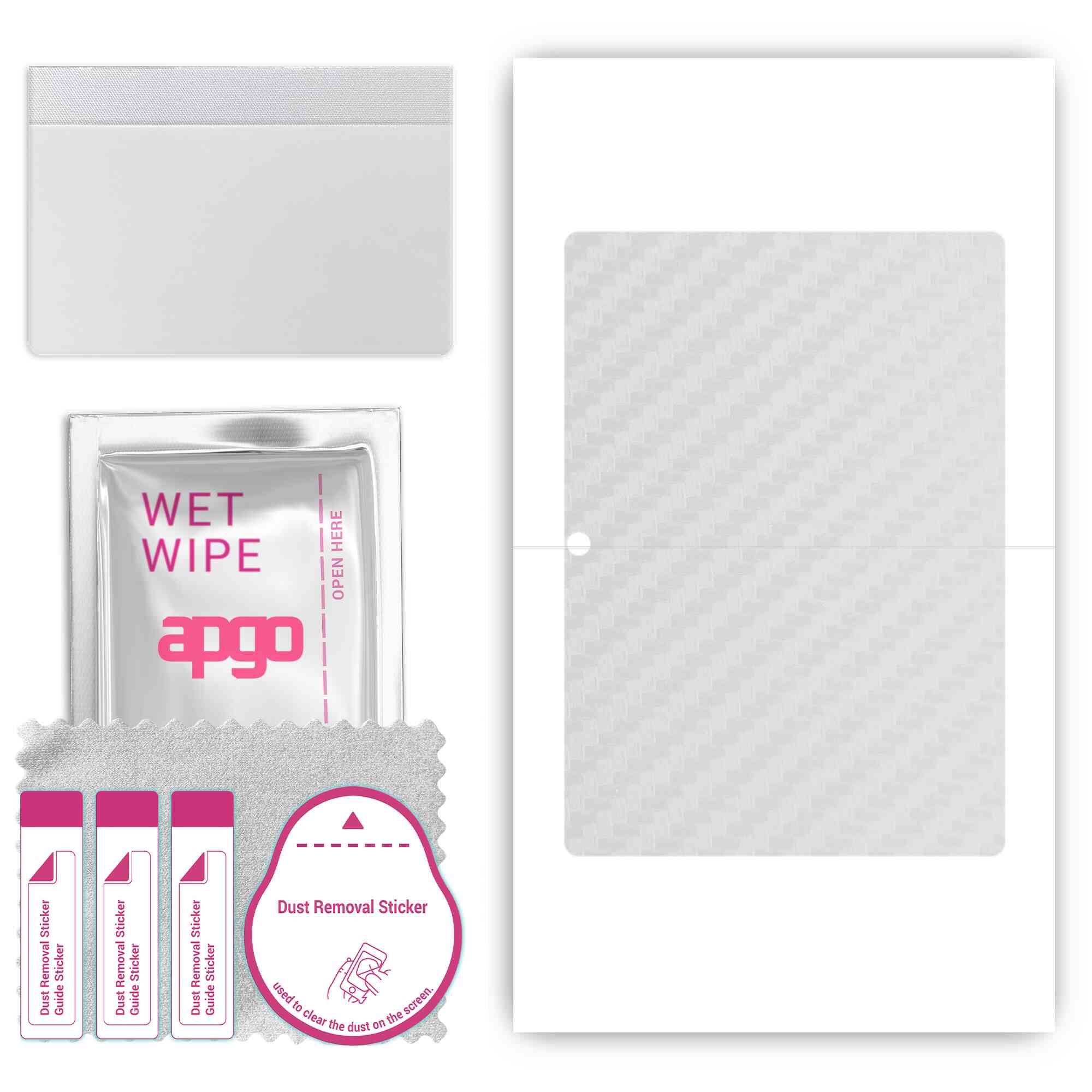 

apgo Protective Skin Sticker for the back compatible with ZTE Blade X10 Pro, Wrap Film, Foil, Vinyl - Pattern Transparent Carbon