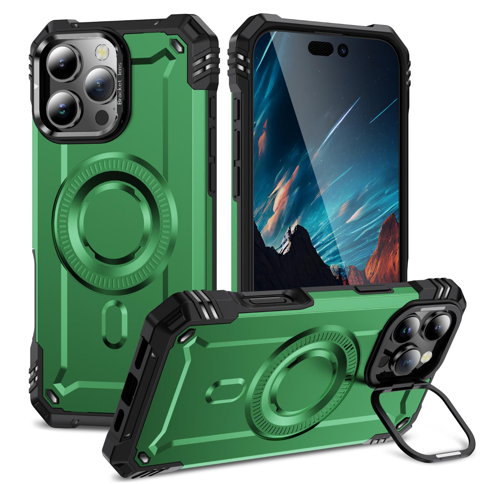 

Mobile Phone Case for Apple 17 Hidden Hardware Lens Bracket Military Anti-fall Magnetic Protective Case 16pm Mobile Phone Case For iPhone11 xr