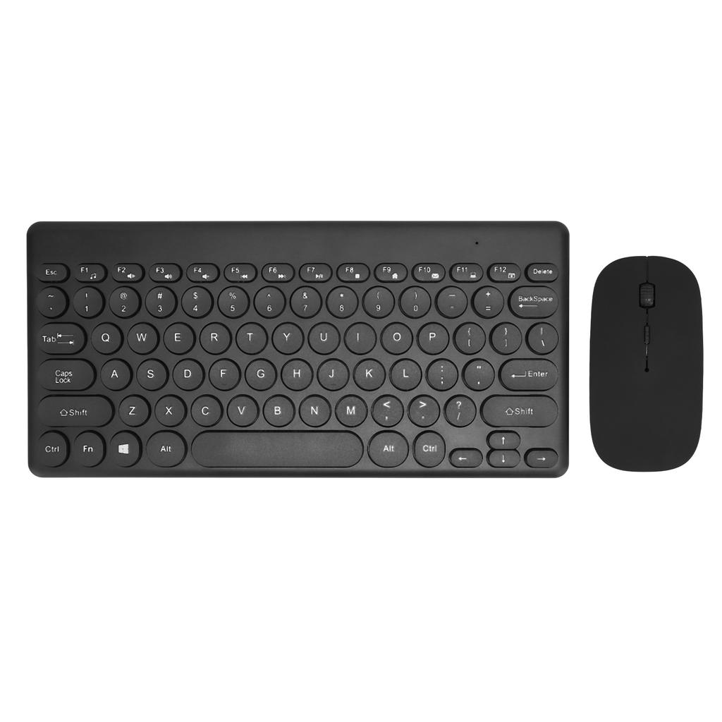 Keyboard Mouse Set Wireless 2.4G 78Keys Keyboard 4Keys Mouse Buttons Mini Computer Supplies for