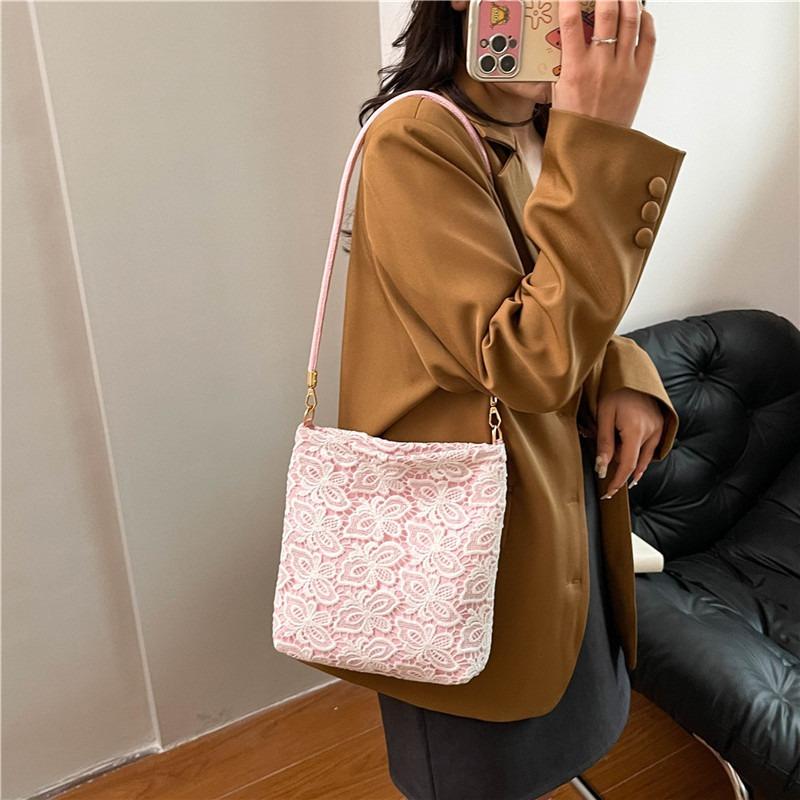 Literary style lace women's bag cute and beautiful college student shoulder underarm bag large capacity handbag tote bag