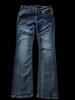 LUXEON Jeans a Zampa Sottile Retro Americano Donna Y2k Harajuku Gotico Vintage Tasca Ricamata Pantaloni in Denim Blu Vita Bassa Gamba Larga Pantalone