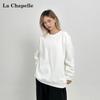 La Chapelle American Style Unlined Drop Shoulder Round Neck Sweatshirt