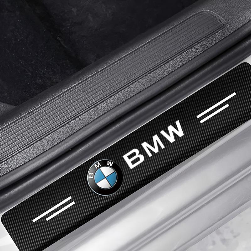 Carbon Fiber Protective Stickers for Car Door Sill Side Anti Step Bumpers For BMW M6 M5 M3 X1 X3 X5 E38 E39 E46 E53 E60 E61