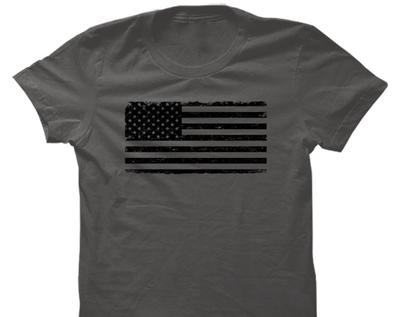 Bandiera Americana Nera Usurata Orizzontale - Maglietta da Donna e maglietta per bambini - Veterano Forze Armate Militare USA Stati Uniti Patriota