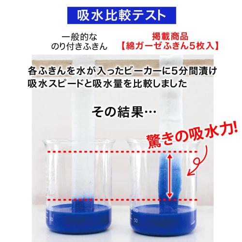 Sanbelm Dishcloths, Fluorescent Dye-Free, 100% Cotton, Recommended by Dr. Hattori, Bistro Sensei, Cotton Gauze Dishcloths, 5-Count, White, K06900