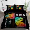 3D Dinosaur Bedding Animal Down Duvet Cover Pillowcase 2/3pc Comfort Cover Boys Men Single Bed Double Bed Luxury Home Textile Gift