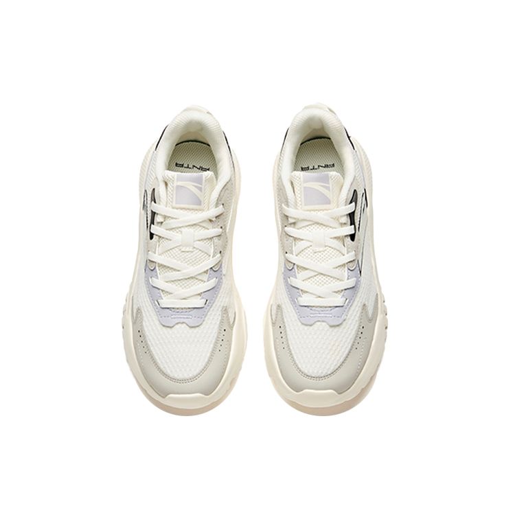 Anta Lifestyle Series Shock Absorbing Non-Slip Durable Low-Top Sneakers Women Sneakers White Gray Black 122118845-1