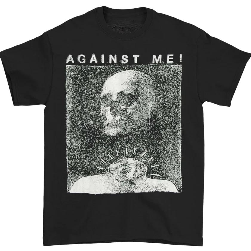 

Against Me Band Обложка альбома Хлопок Все размеры Черная Унисекс футболка 3XL