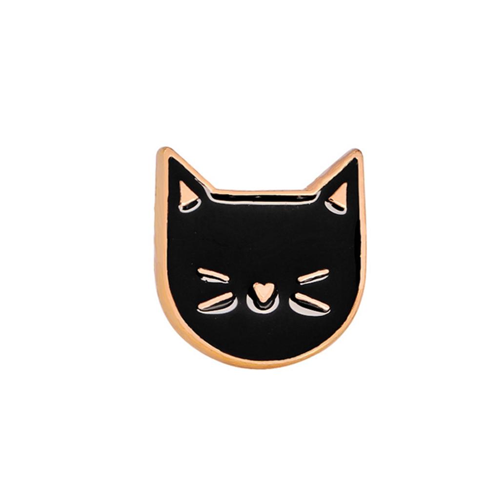 Punk Schwarze Katzen mit Messer Emaille Pins Mode Niedliche Tierbrosche Cartoon Anstecknadel Abzeichen Schmuck Geschenke für Freunde