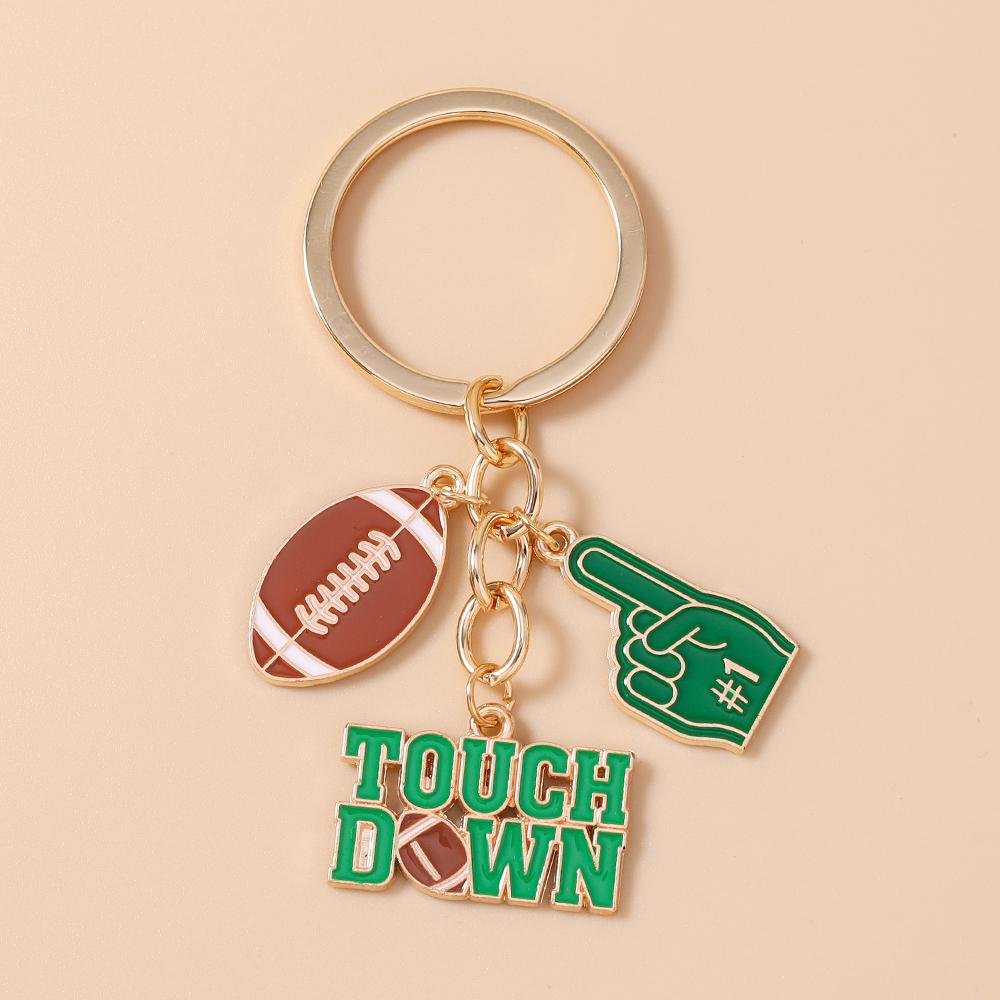 

Cute Rugby Keychain Rugby Cap Frophy Key Ring Pendant for Men Women Handbag DIY Key Chain Jewelry Gifts
