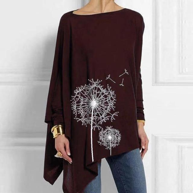 Bawełniane nieregularne damskie topy i bluzki Casual O Neck z długim rękawem Top damska tunika 2019 jesienno-wiosenna Plus rozmiar Blusas koszule