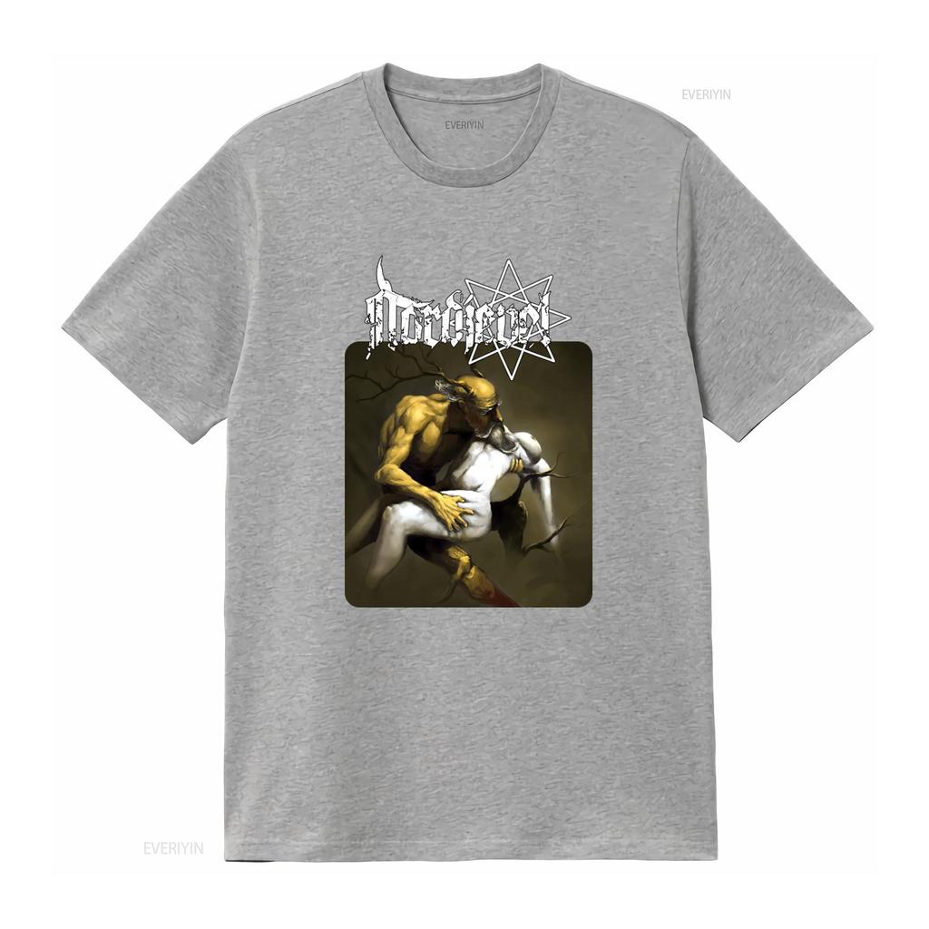 HOT NORDJEVEL Funeral Smell Print T Shirt for Men Long or s vintage Washed Top For Everyday Wear fashion Comfortable Stretched