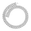 A 20mm copper inlaid zircon full diamond encrypted rhombus Cuban necklace fashionable and popular