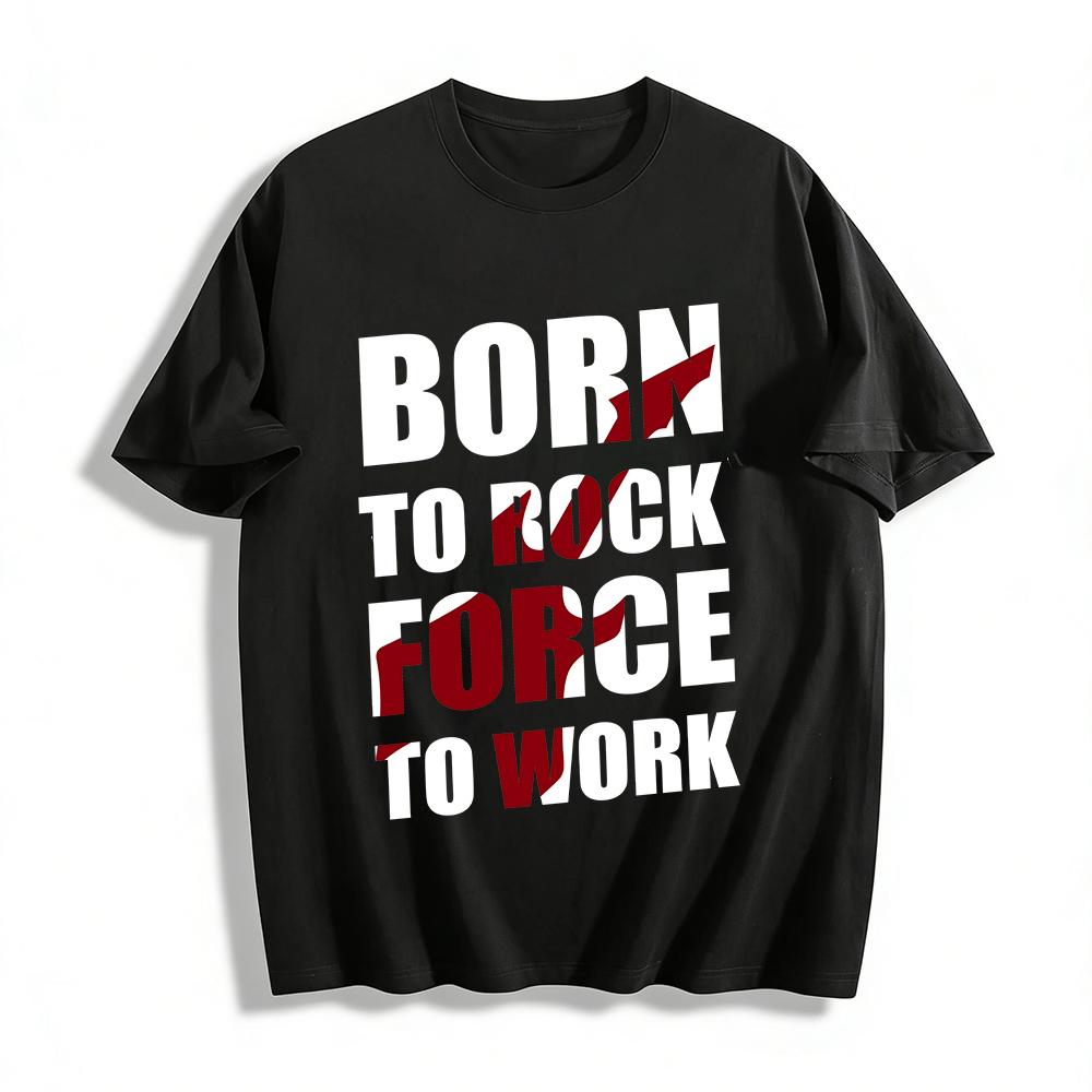 Trendy Letter Print Casual Daily Crew Neck Top Pure cotton T-shirt XXS