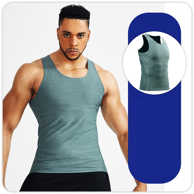Running Tank Tops Men's Jogging Sleeveless Vest Sports Compression Jerseys Quick Drying Tank Tops Weight Training Singlet