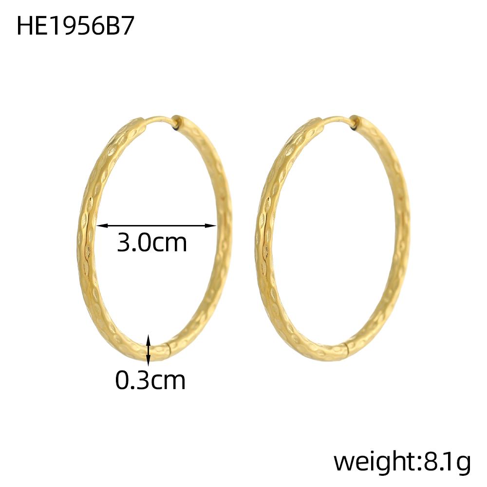 

CARLIDANA Vintage Irregular Hammered Huggie Hoop Earrings Pvd Gold Plated Fashion Jewelry Stainless Steel Earrings Women Gifts