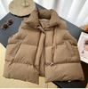 Korean Style Women's Puffer Vest: Spring, Autumn, Winter - Short, Loose, Slimming Design