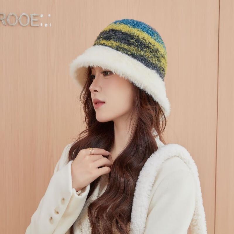 

Yishan Yisi Women s Warm Plush Gradient Knitted Bucket Hat
