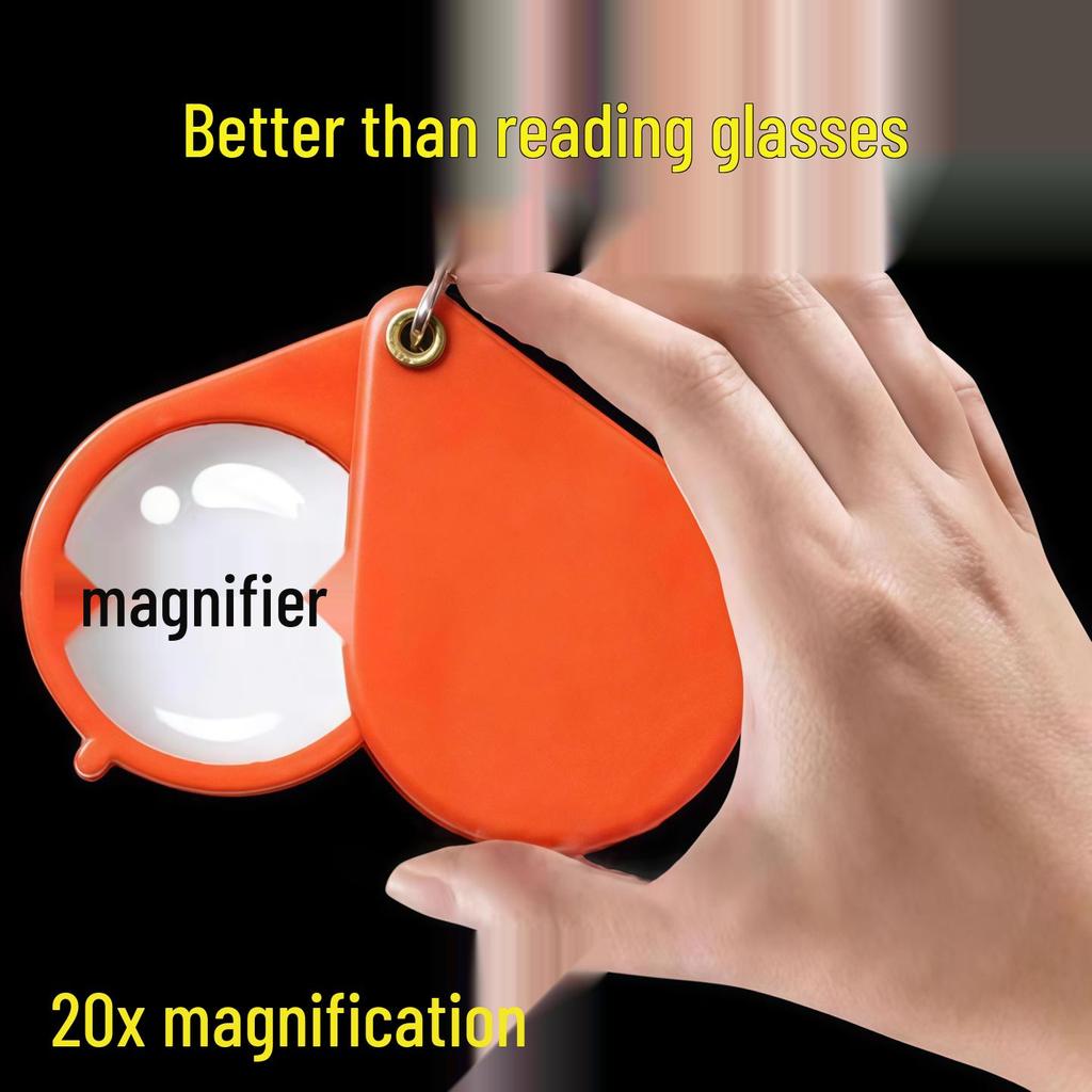 Compact, Portable Foldable Magnifying Glass for Seniors, Children, Students, and Keychains