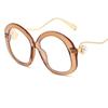 Anti Blue Light Reading Glasses Women Elegant Pearl Retro Big Frame Flower Round Transparent Eyewear