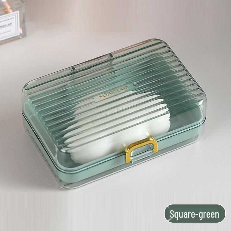 Waterproof Portable Thickened Soap Box with Lid - Creative Dorm Draining Holder for Travel