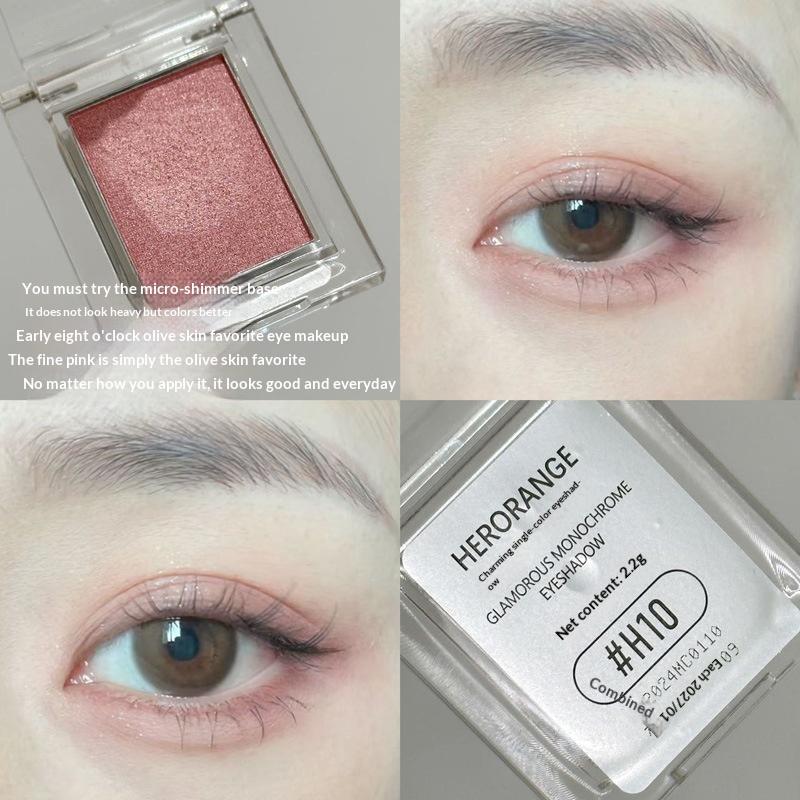 Mini Matte Eyeshadow Peach Pink Blush Nude Brown Face Contour Waterproof Long Lasting Glitter Matte Eyeshadow Primer Base Makeup