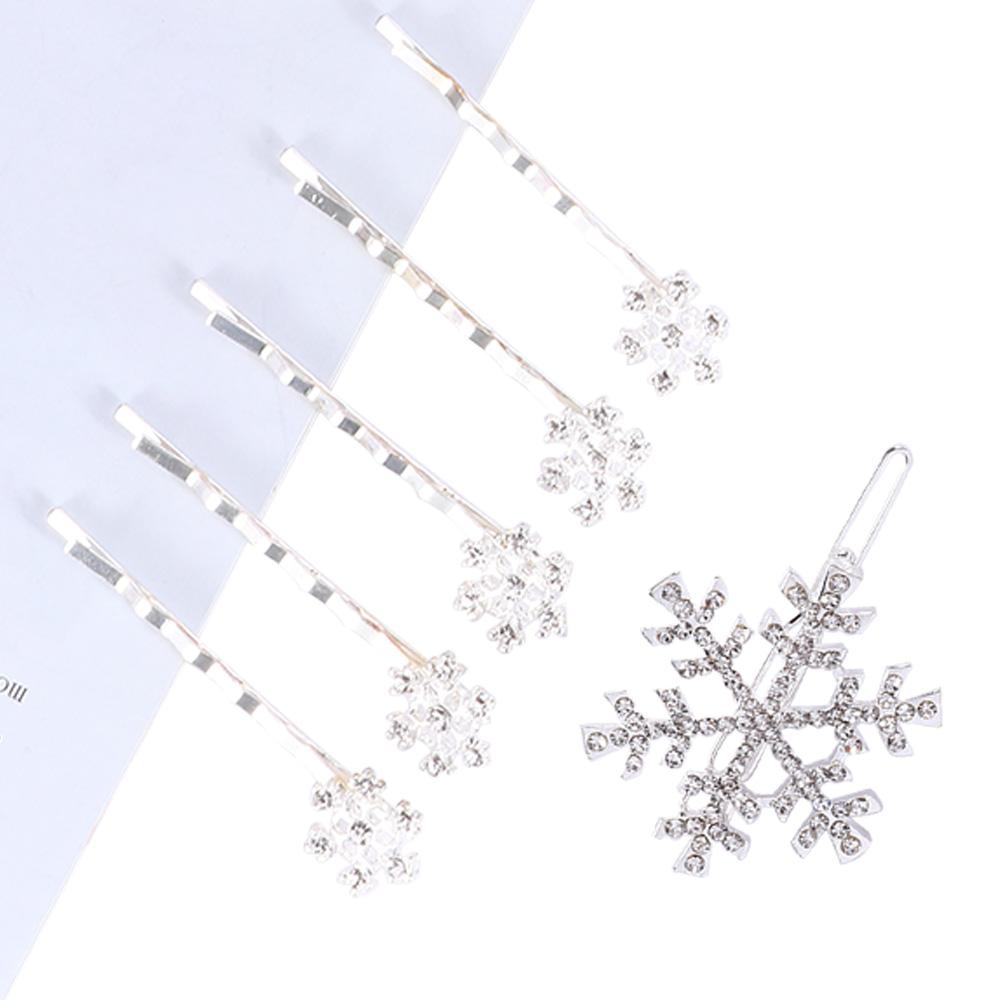Gift Girls Fashion Princess Crystal Hair Clip Snowflake Hairpin Jewelry