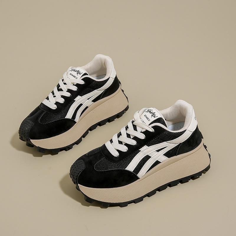 New Dad Shoes Women's Spring Student Sports Running Casual Platform Heightening Shoes -