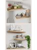 Solid Wood Wall Shelf for Living Room: Punched One-Line Board for Books and Decorative Display